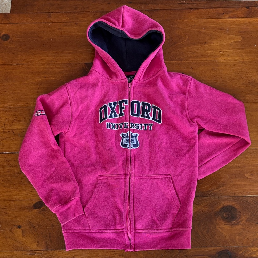 Kids Vintage Oxford University Pink Hoodie